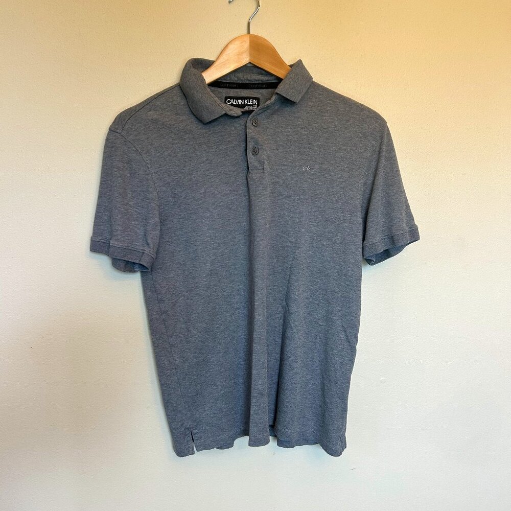 Calvin Klein Gray Men's Polo Shirt